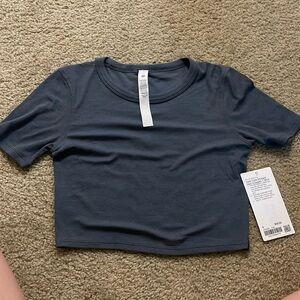 Lululemon Hold Tight Straight Hem Cropped T-Shirt